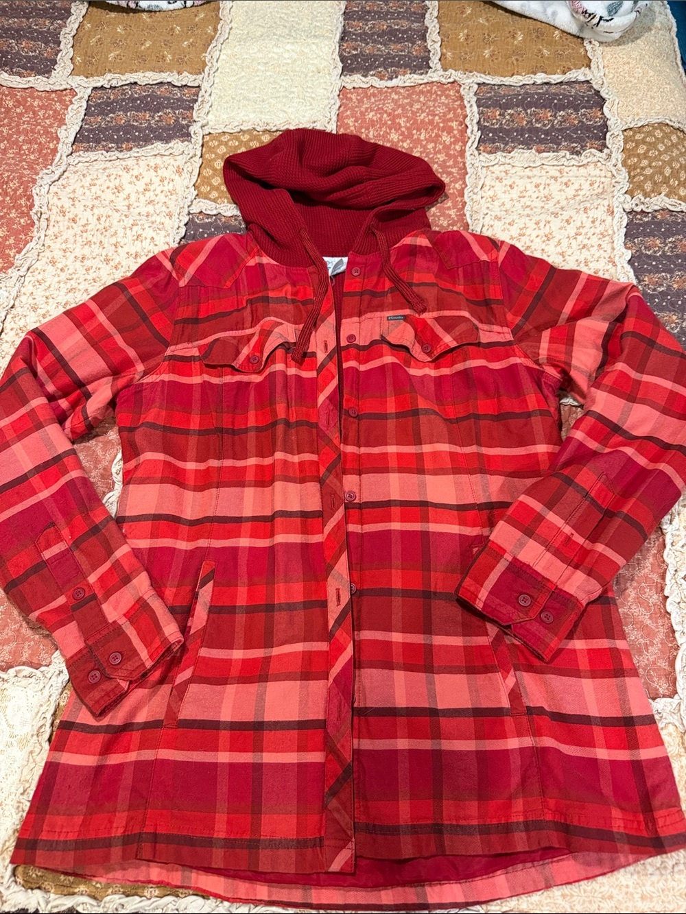 Columbia flannel plaid jacket